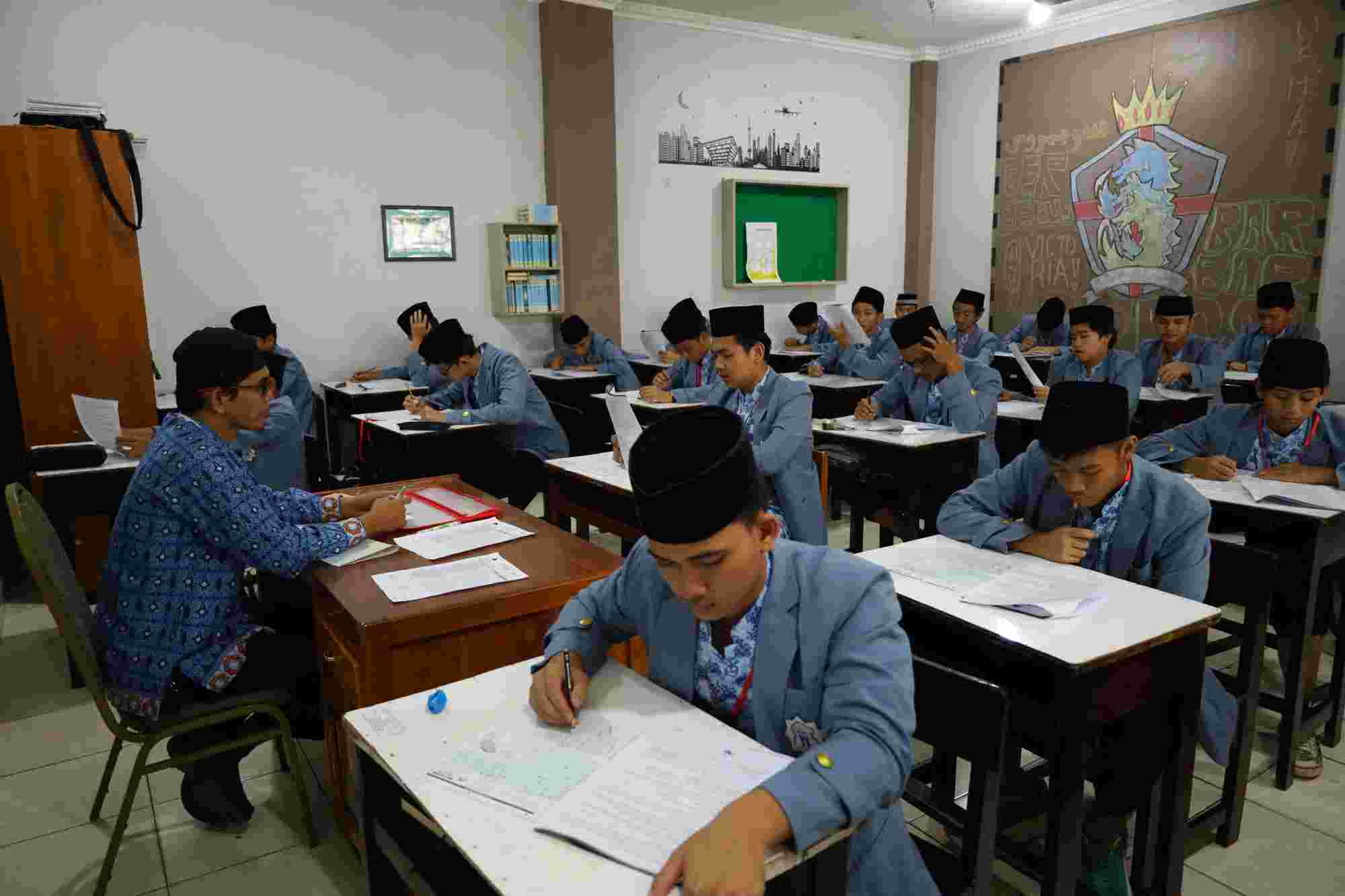 Modern Classroom with interactive whiteboard